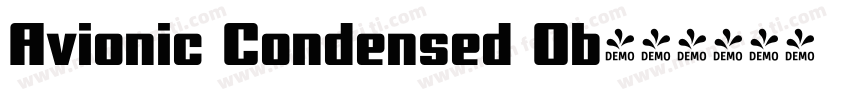 Avionic Condensed Ob字体转换